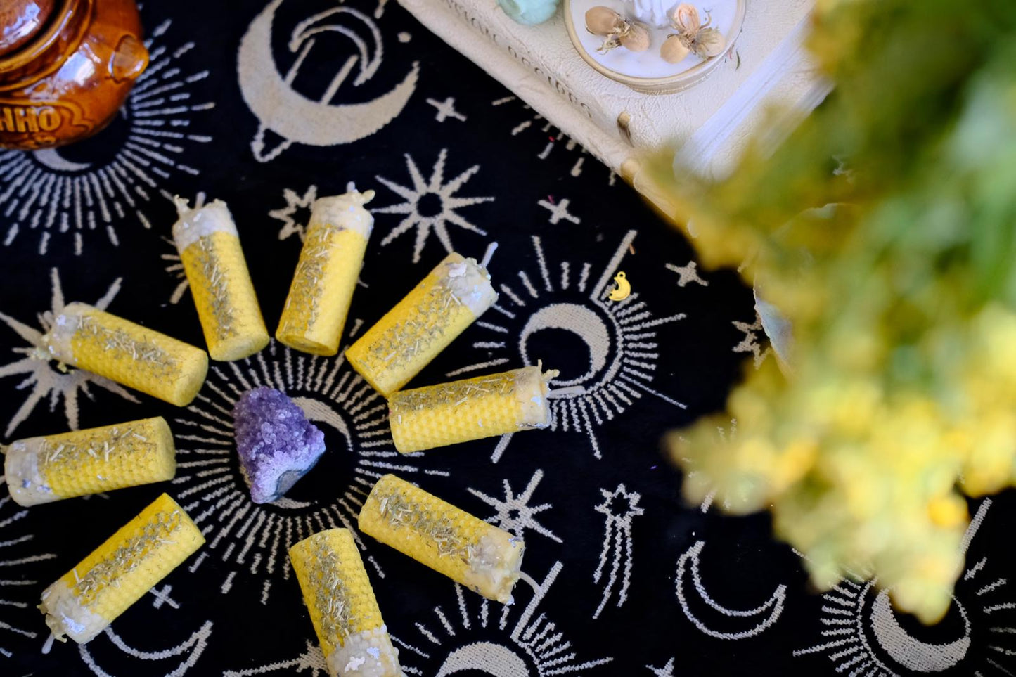 Gastgeschenk-Sets für Hochzeit - Bienenwachskerze mit Tee