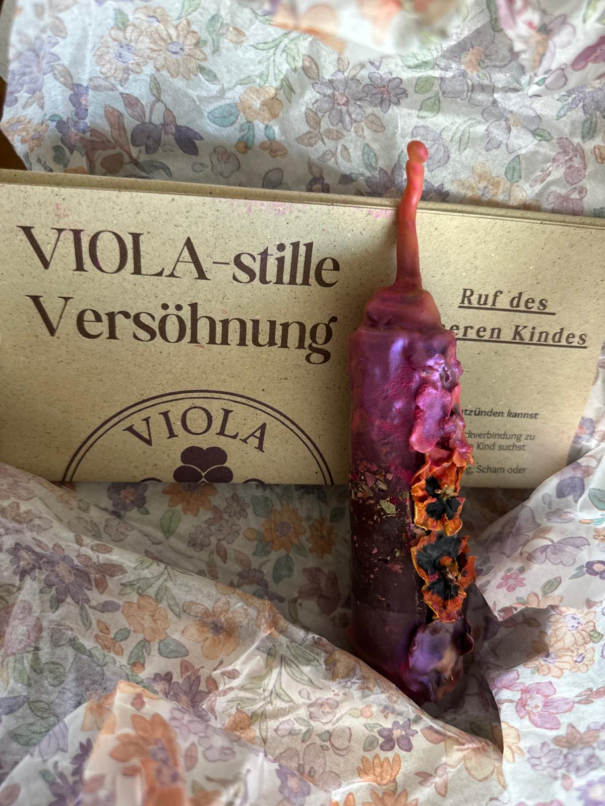 VIOLA – Kerze für dein inneres Kind (Ritualkerze Violet/Rosa)