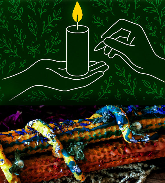 Personalisierte Ritualkerzen